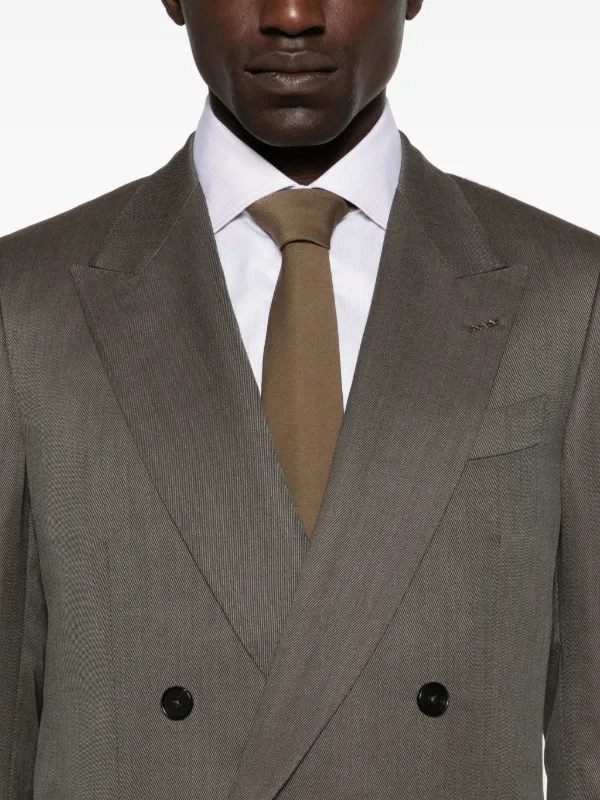 Ermenegildo Zegna ダブル スーツ ネクタイ2本 チーフ付き Zegna ダブルスーツ | グレー | FARFETCH JP