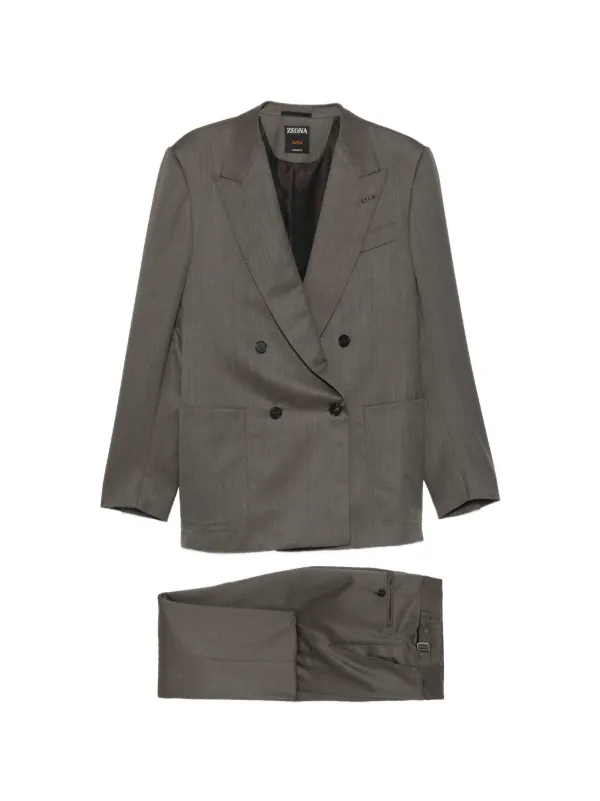 Zegna ダブルスーツ | グレー | FARFETCH JP