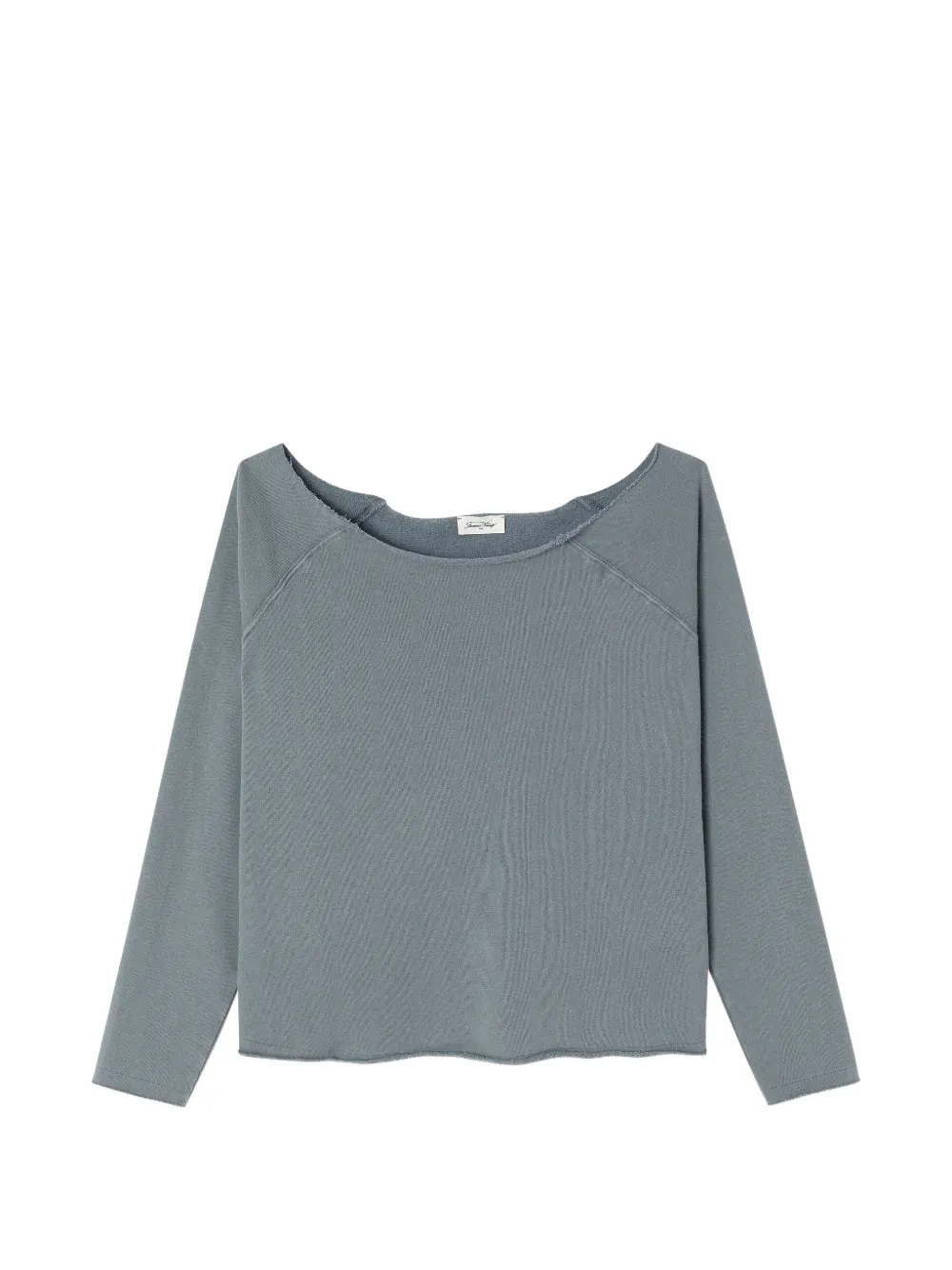 raw-cut boat-neck sweater