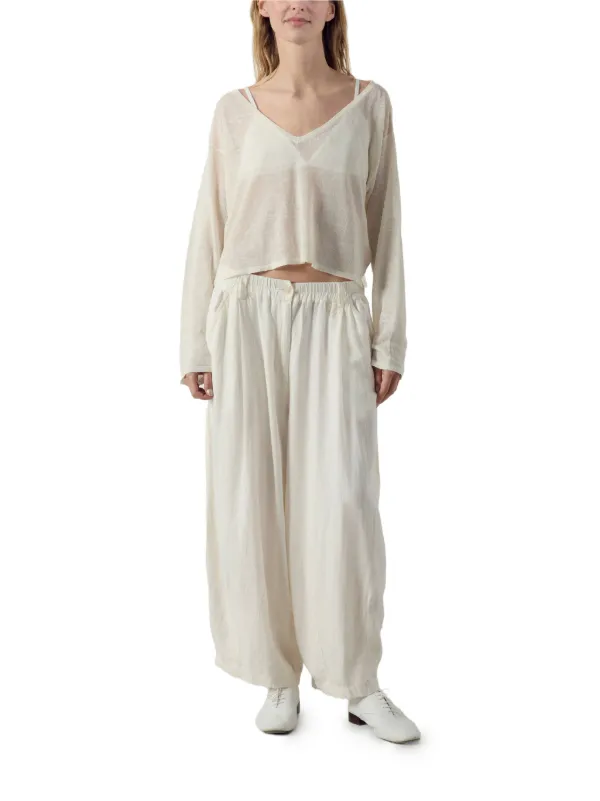 American Vintage Ozutown Balloon Palazzo Pants | White | FARFETCH
