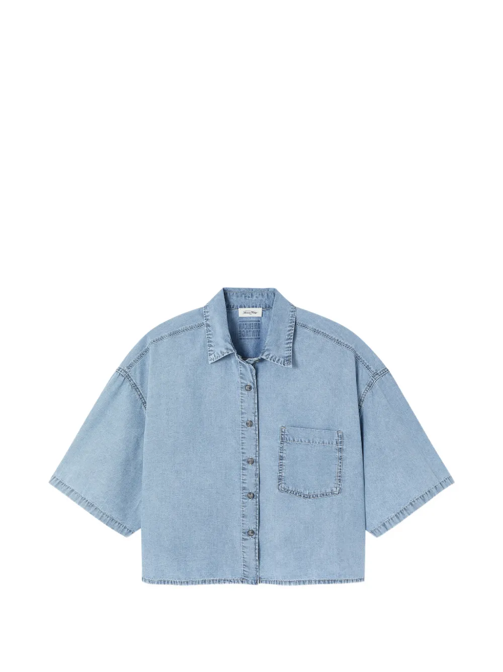American Vintage Kurzärmeliges Paybou Hemd - Blau