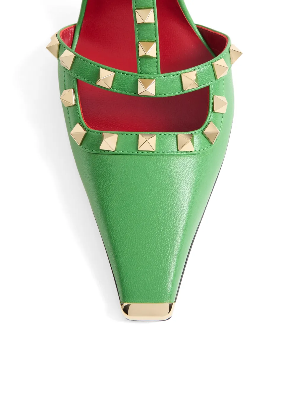 Valentino Garavani Rockstud kidskin pumps Groen