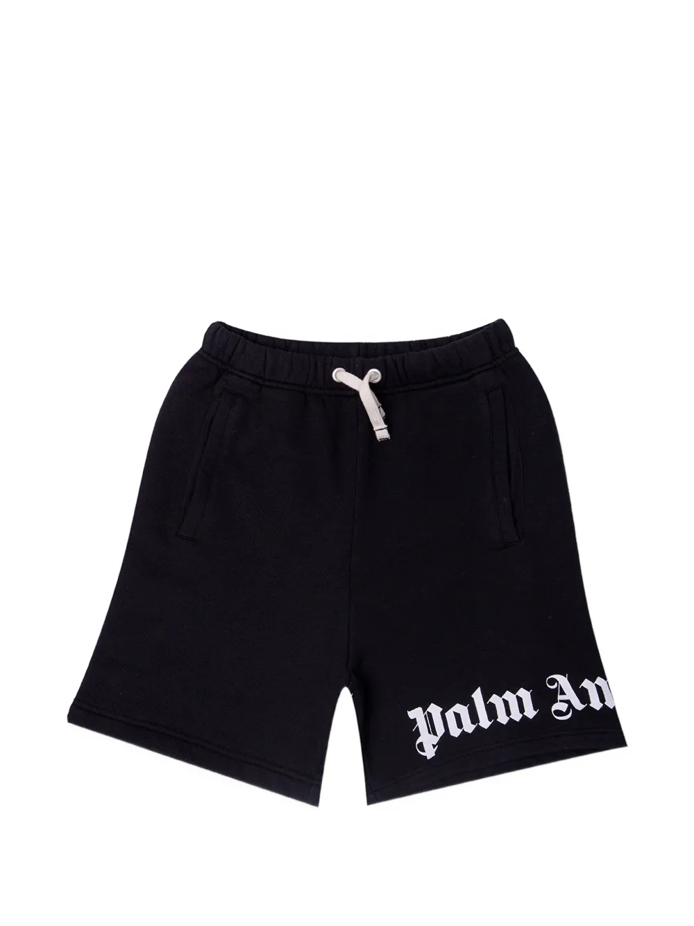 Palm Angels Kids Shorts running con logo - Nero