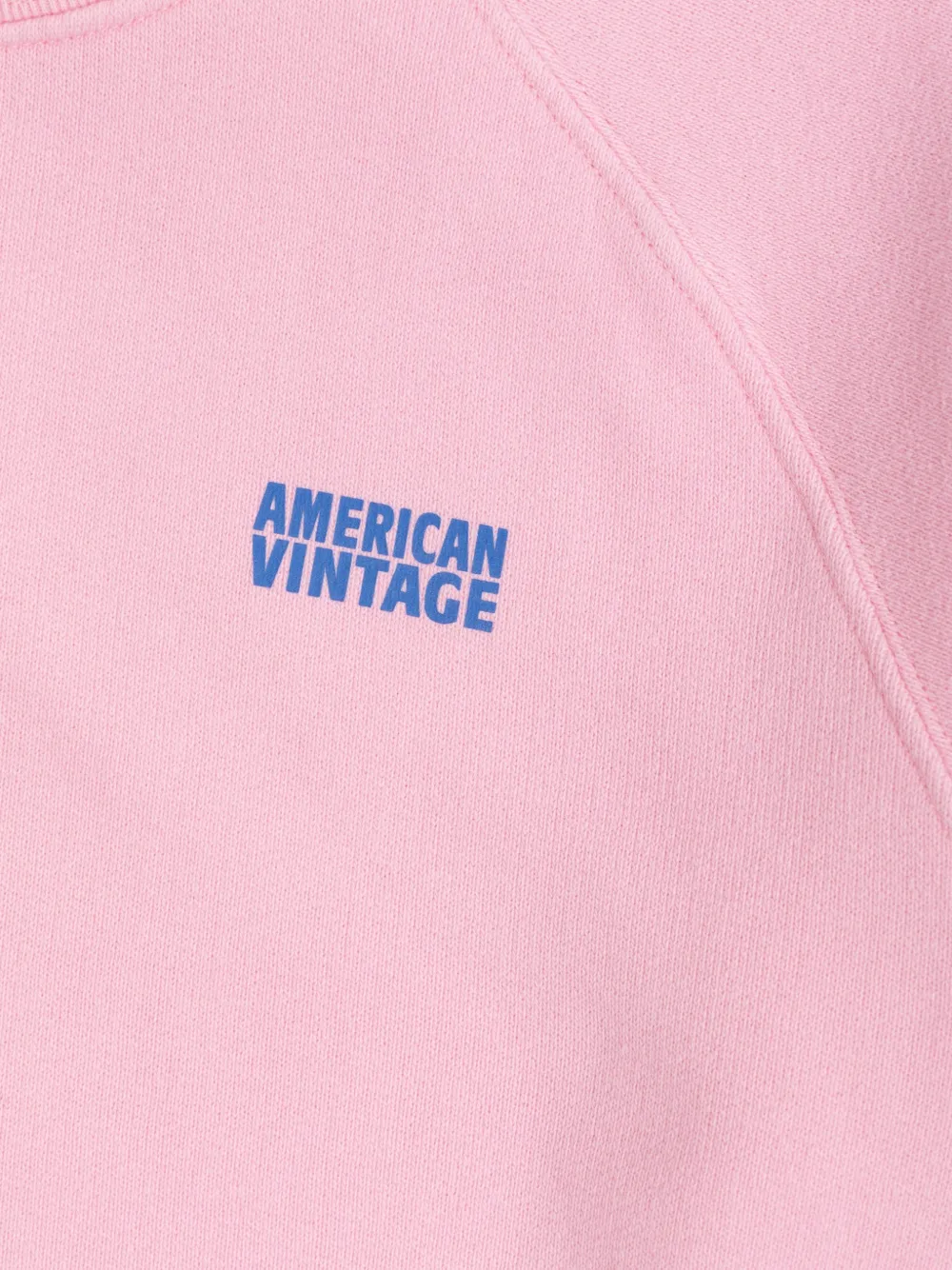 American Vintage Kids Sweater met logoprint en raglan mouwen Roze