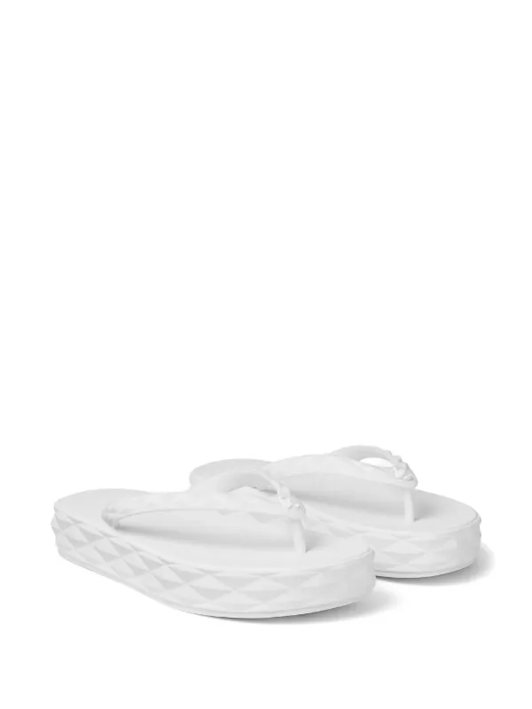 Jimmy Choo Diamond Flip Flops | White | FARFETCH