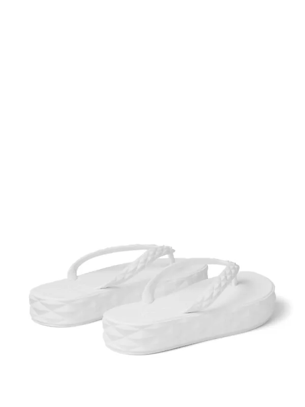 Jimmy Choo Diamond Flip Flops | White | FARFETCH