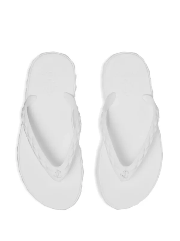 Jimmy Choo Diamond Flip Flops | White | FARFETCH