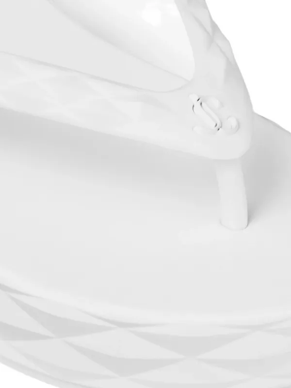 Jimmy Choo Diamond Flip Flops | White | FARFETCH