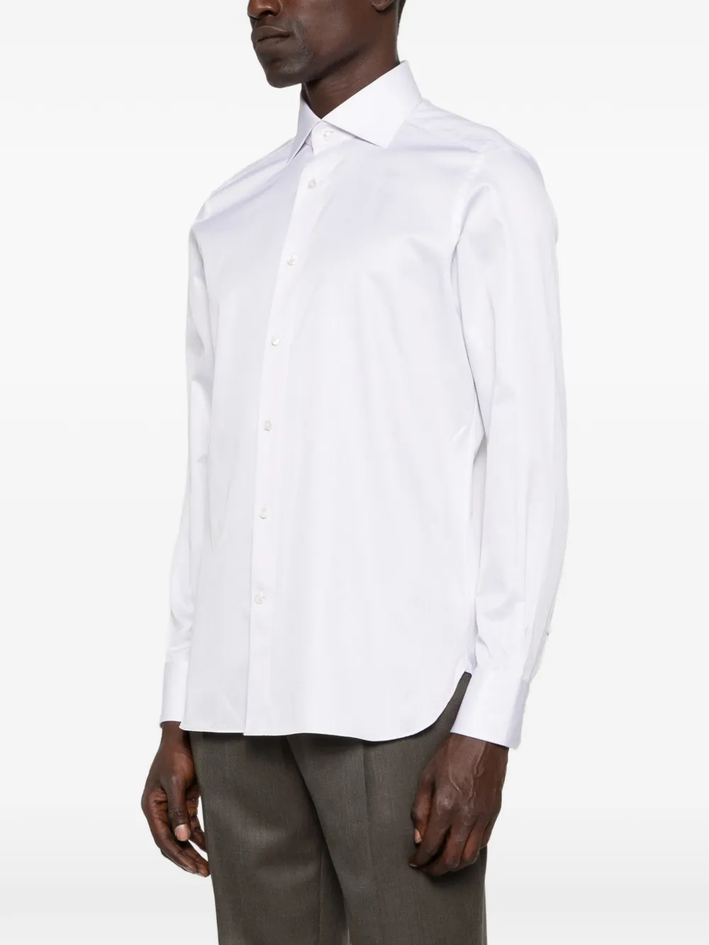 Zegna Overhemd met gespreide kraag Wit