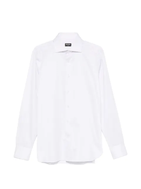 Zegna long-sleeve spread-collar shirt