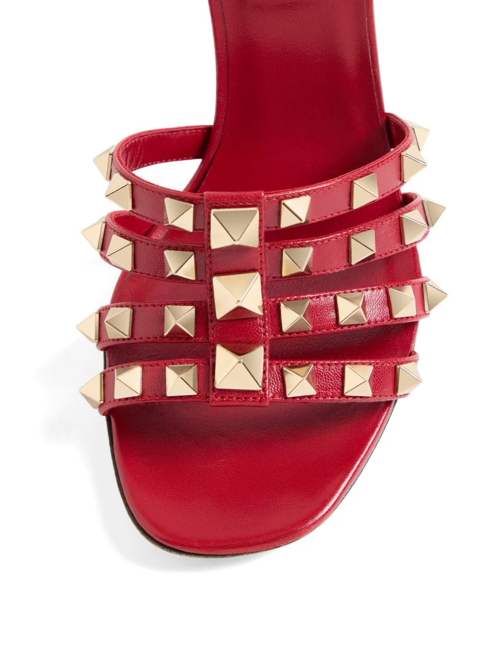 Valentino Garavani Rockstud sandalen 100 mm Rood