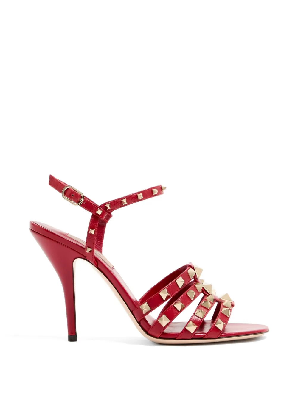 Valentino Garavani Rockstud sandalen 100 mm Rood