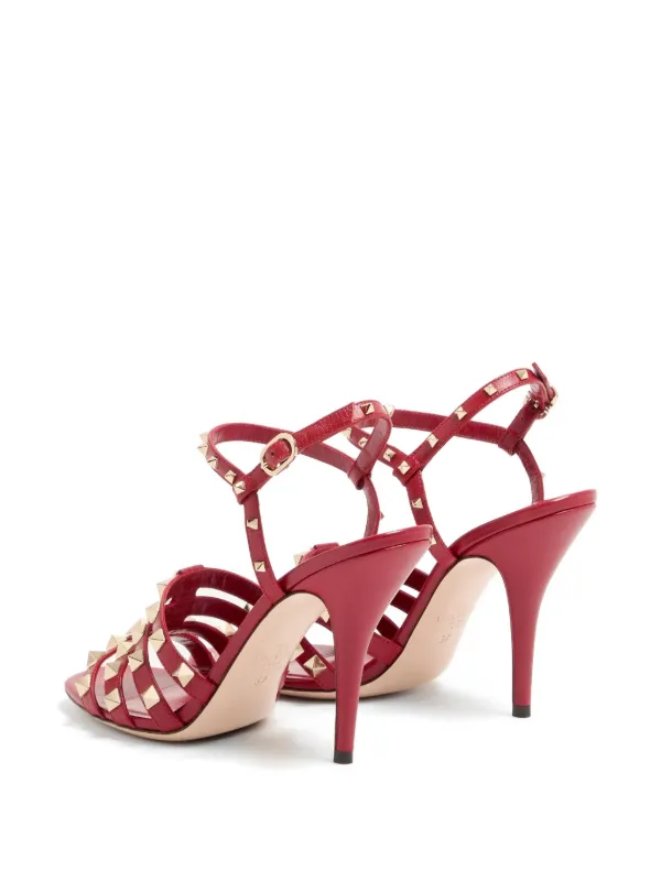 Valentino Garavani ロックスタッズ 100mm キッドスキン サンダル