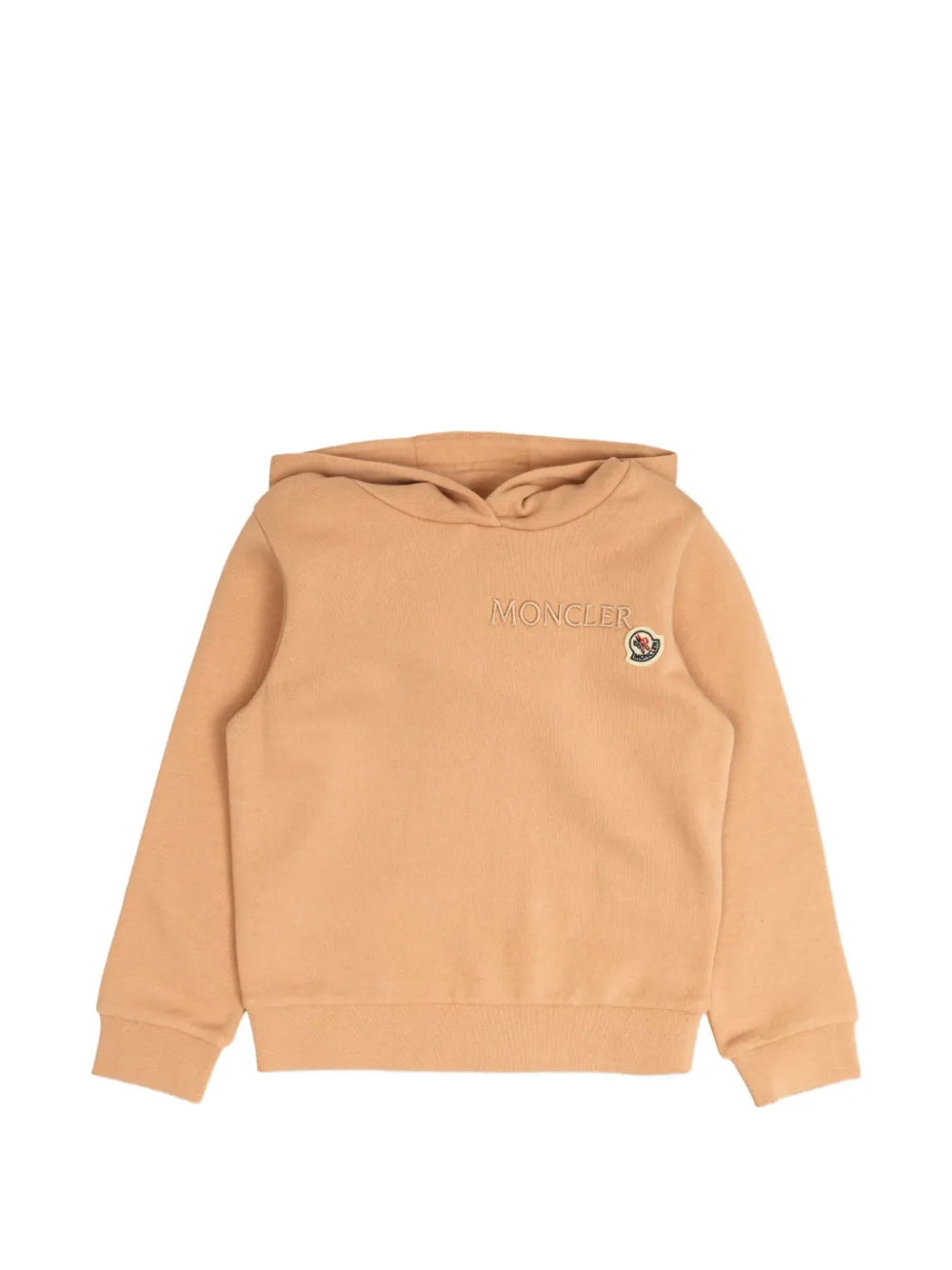 Moncler Enfant Hoodie met geborduurd logo Roze