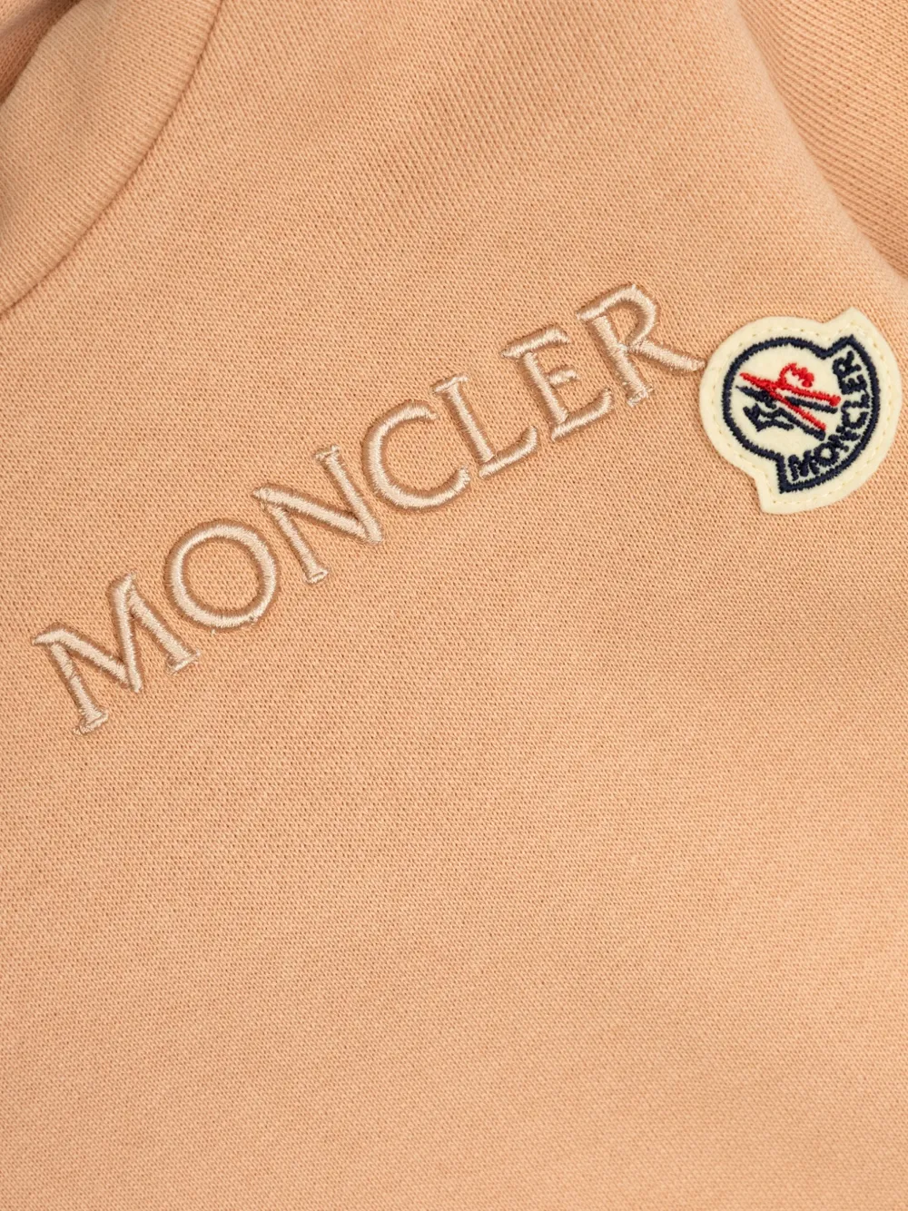 Moncler Enfant Hoodie met geborduurd logo Roze
