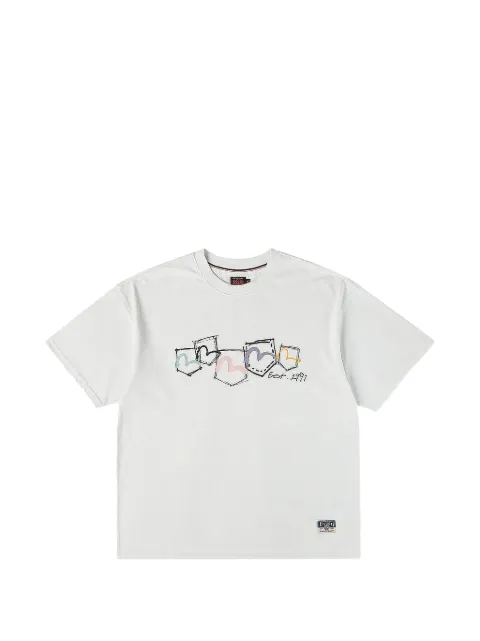 EVISU hand-drawn multi-pocket T-shirt
