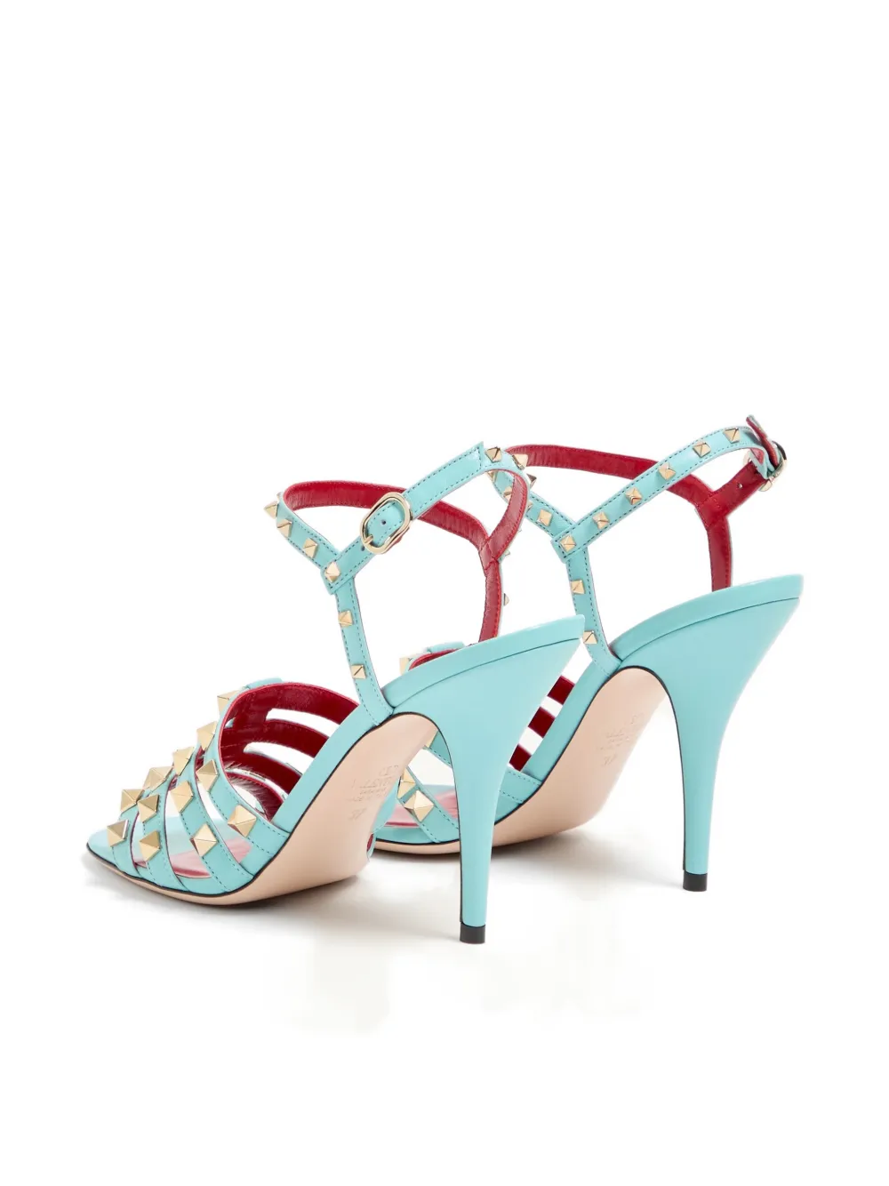 Valentino Garavani Rockstud sandalen 100 mm Blauw