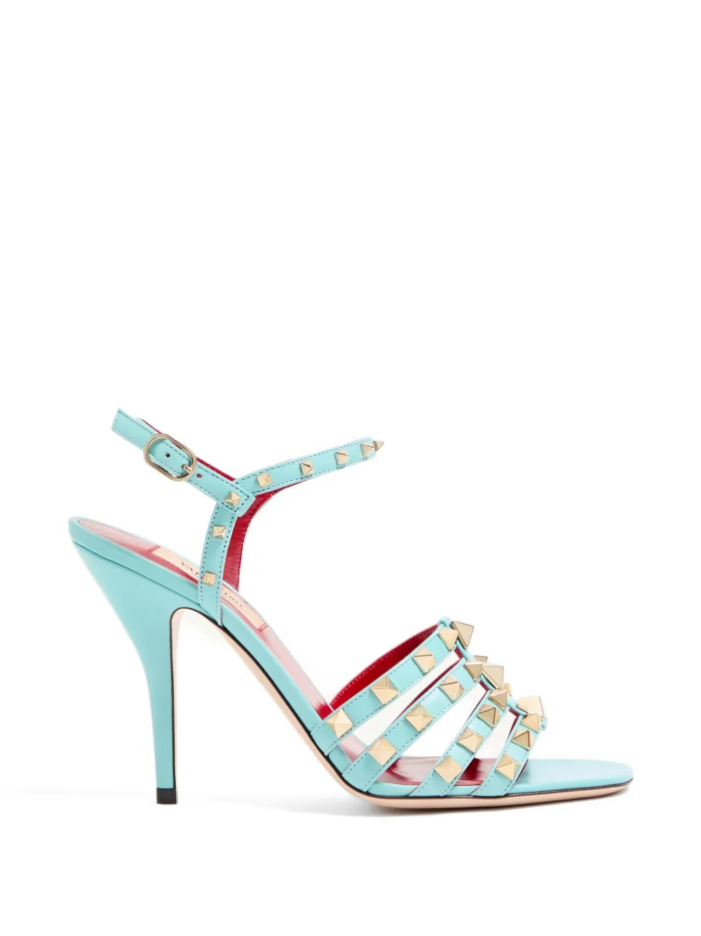 Valentino Garavani Rockstud kidskin sandals 100mm - Blau