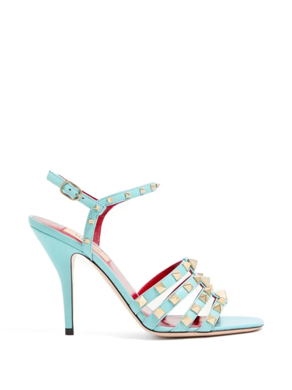 Valentino Garavani ロックスタッズ キッドスキン サンダル | ブルー