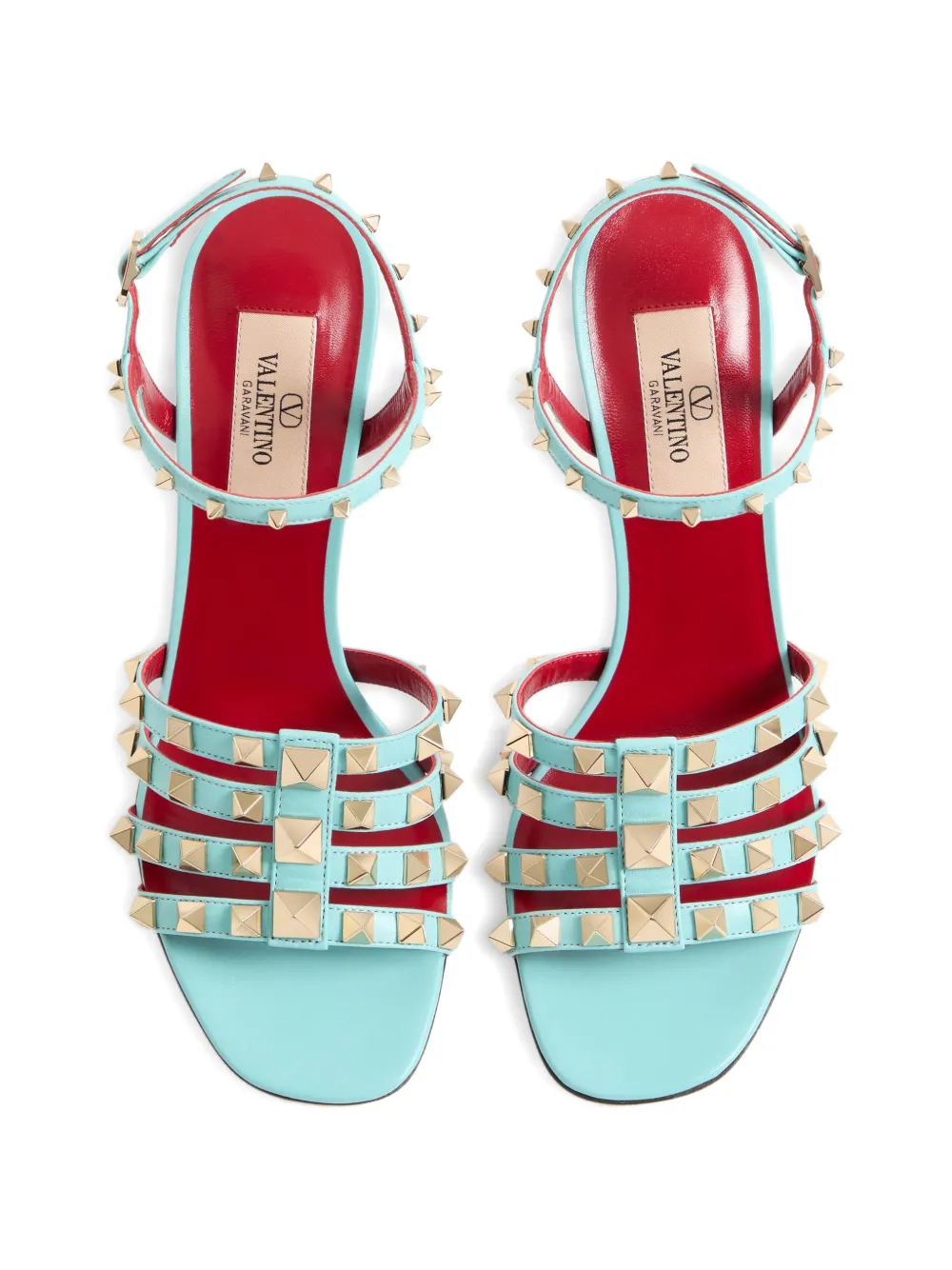 Valentino Garavani ロックスタッズ キッドスキン サンダル | ブルー