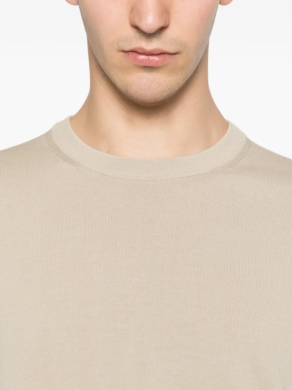 Canali Trui met ronde hals Beige