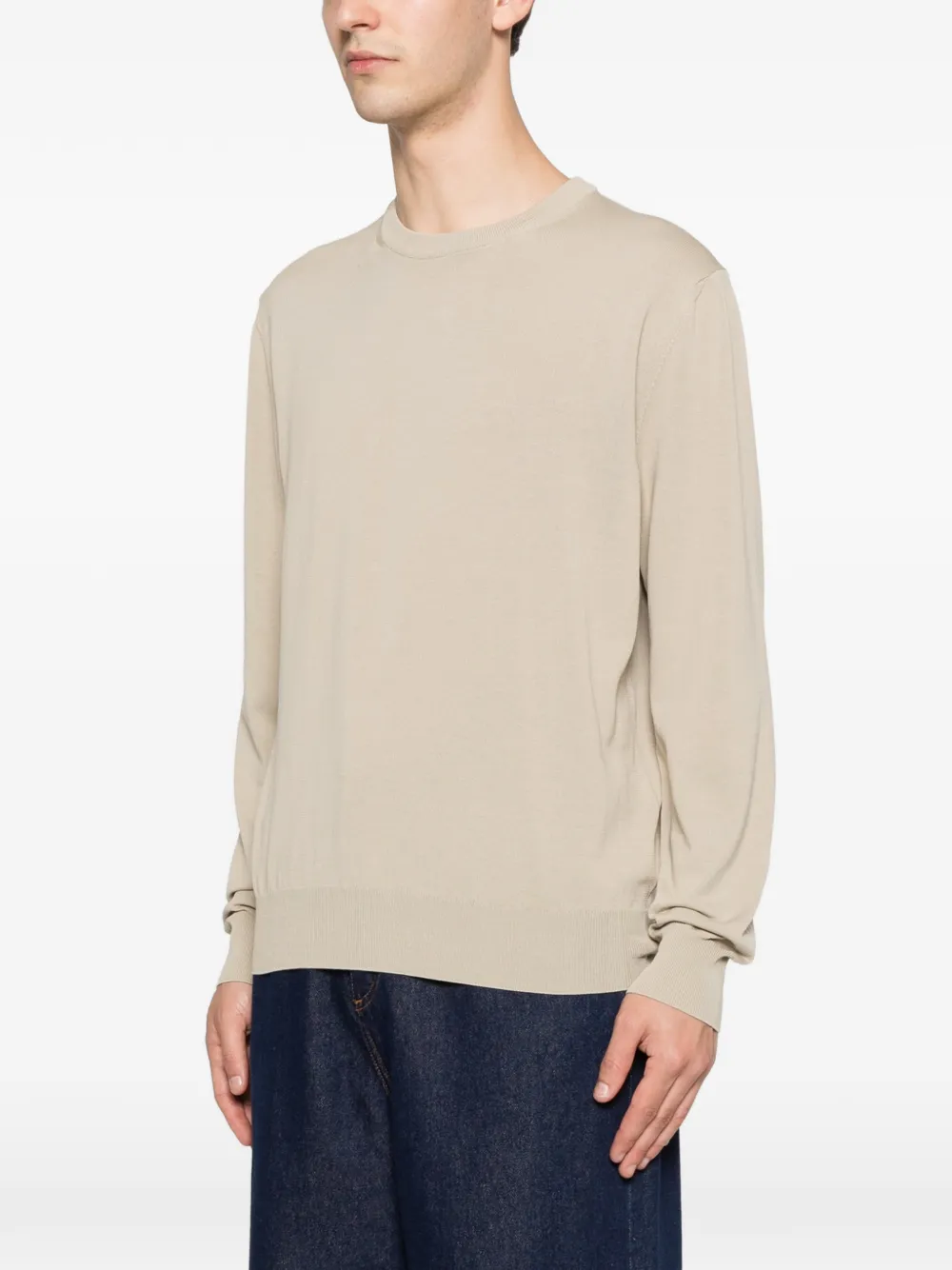 Canali Trui met ronde hals Beige