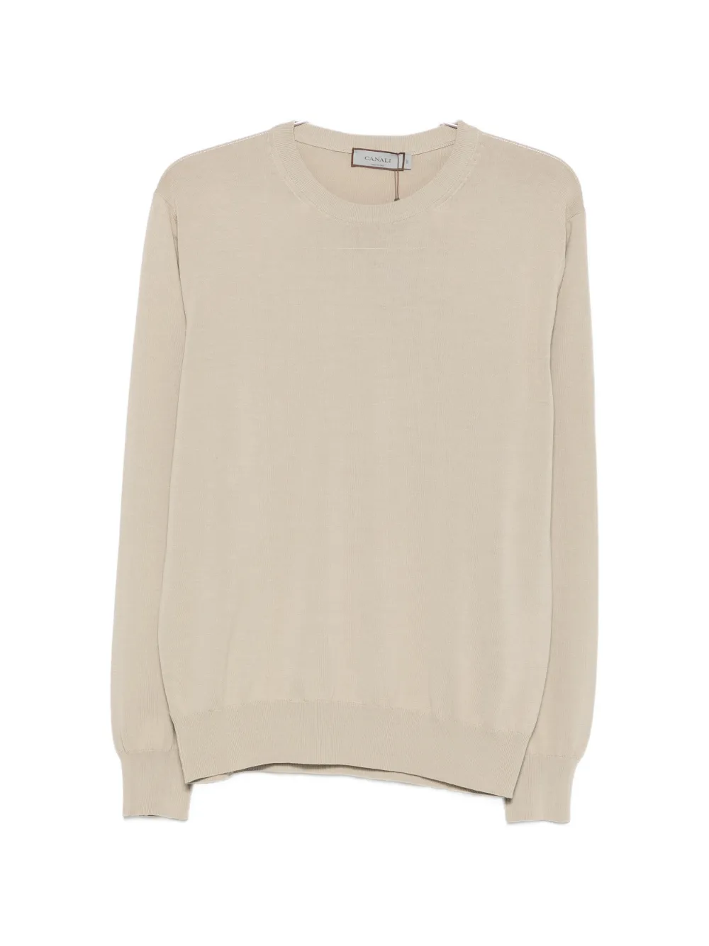 Canali Crew-neck Sweater In Brown