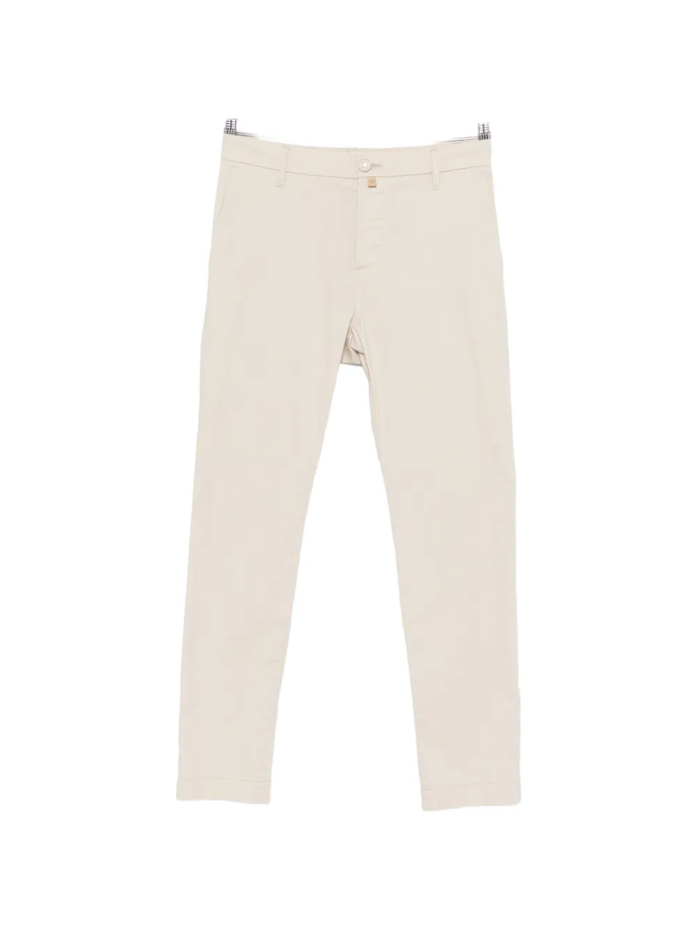 Jacob Cohen Logo-patch Button-fastening Trousers In Brown