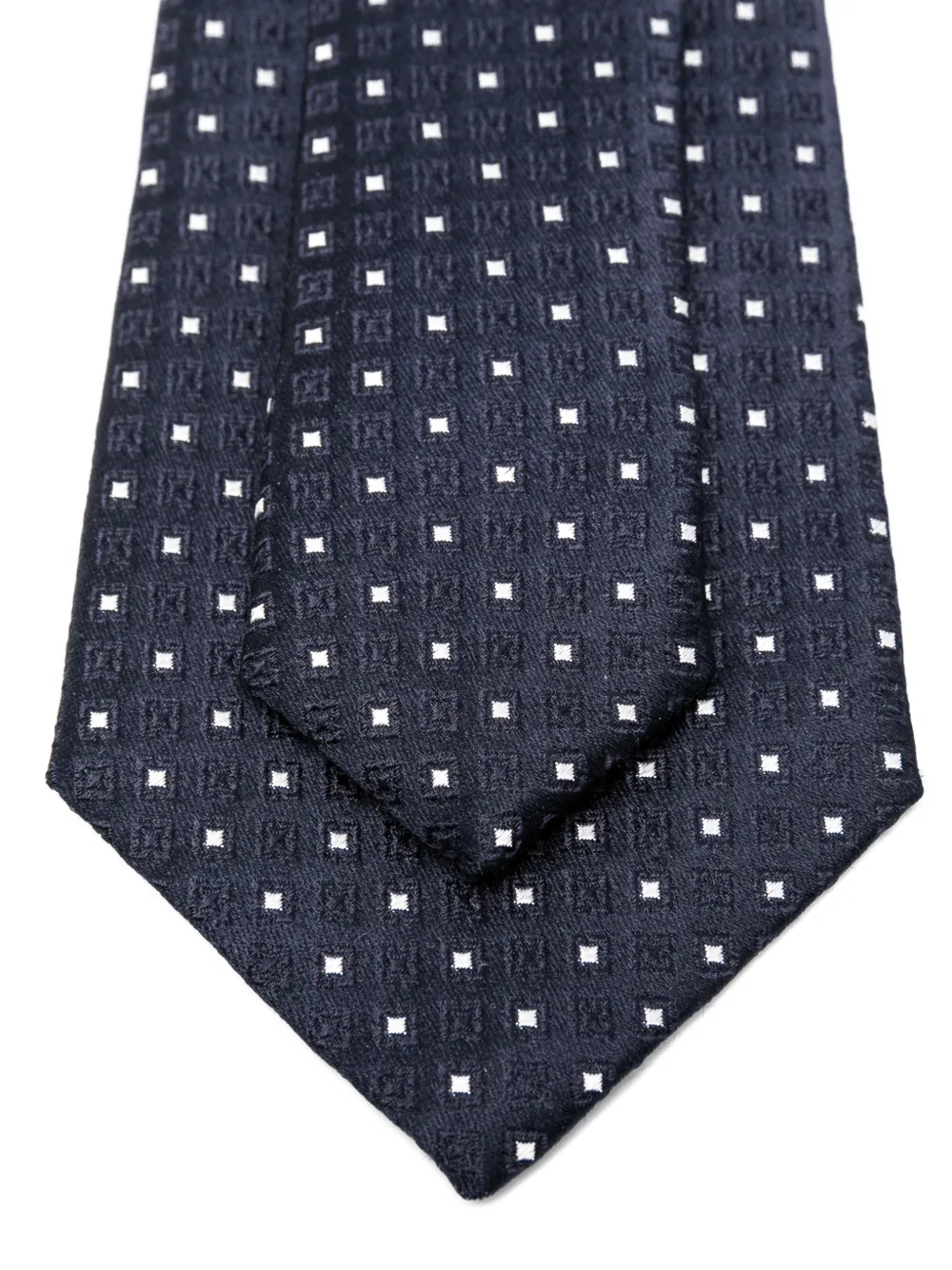Canali Geometric-pattern Silk Tie In Blue