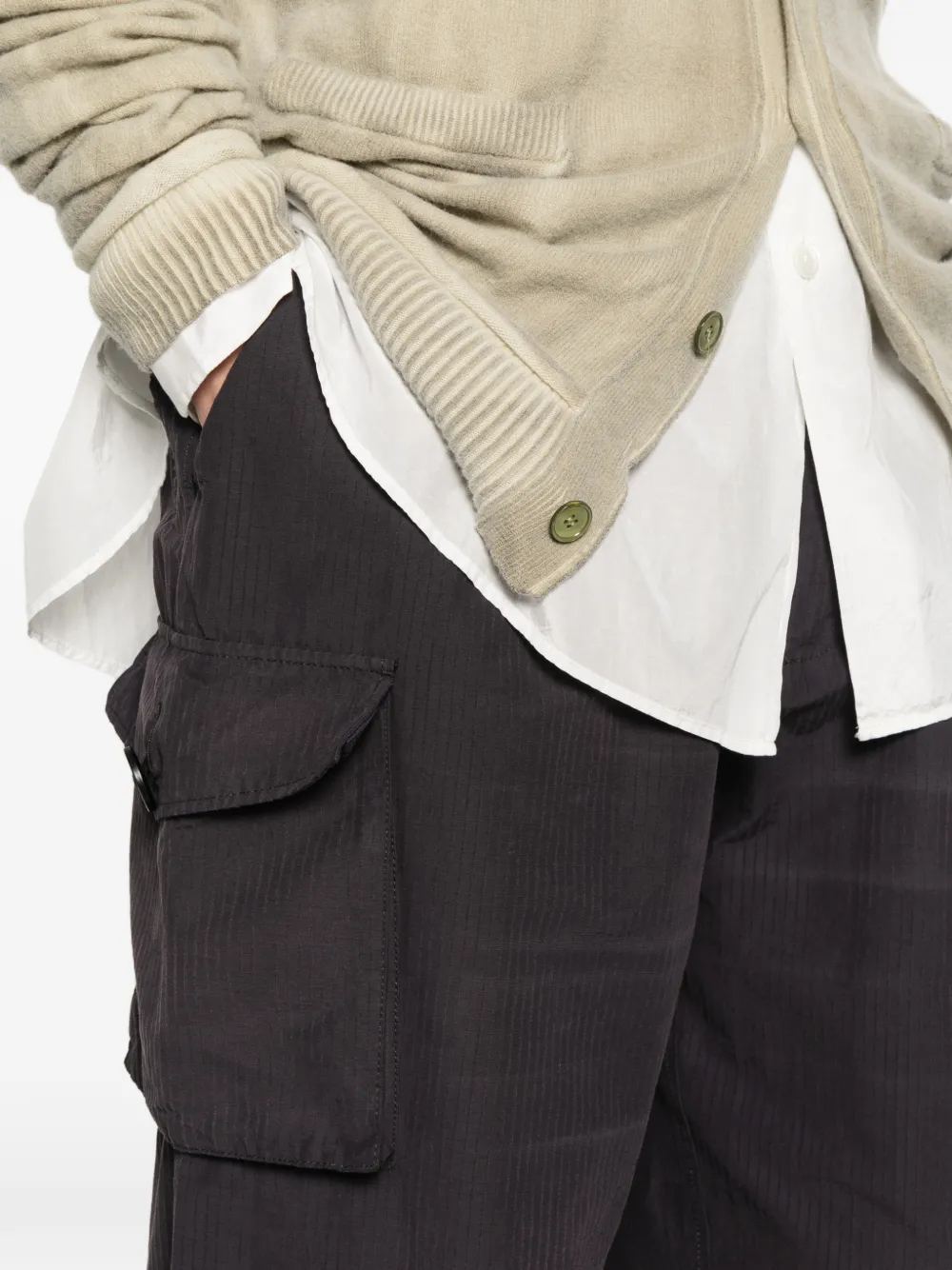 Maison Margiela Broek met cargo zakken Zwart