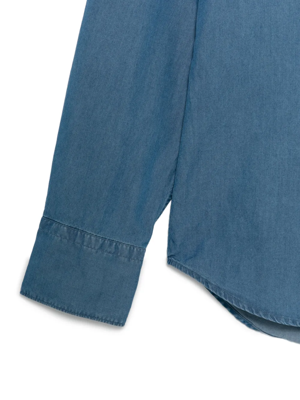 Canali Denim overhemd Blauw