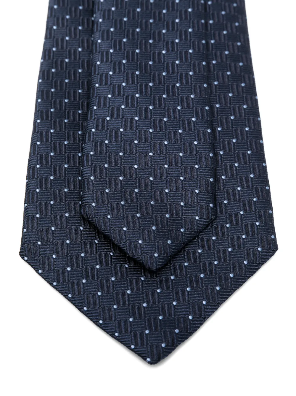 Canali Geweven stropdas met stippen Blauw