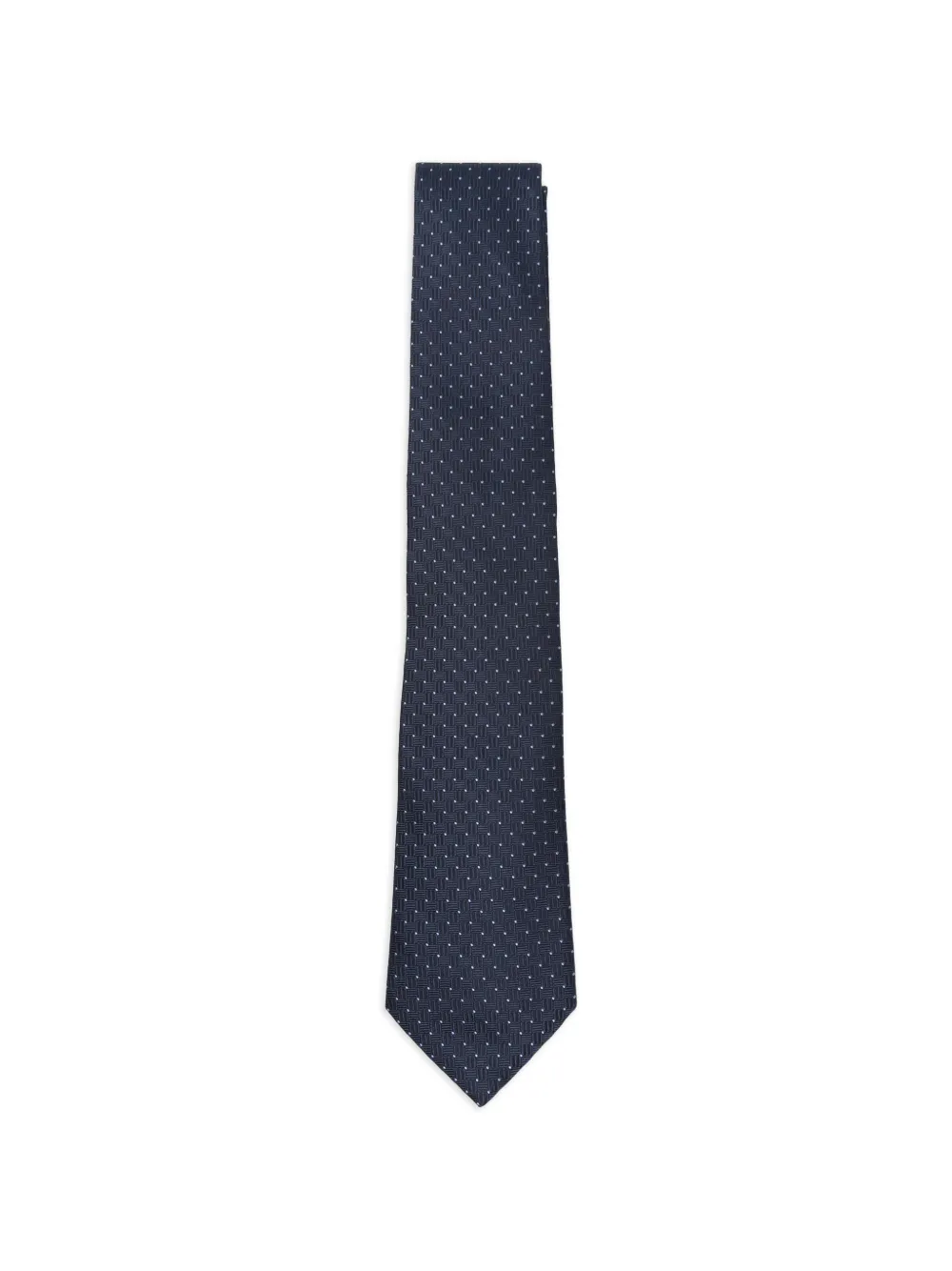 Canali polka-dot basket-weave tie - Blu