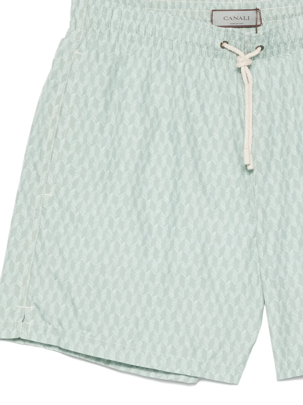 Canali Zwembroek met geometrische print Groen