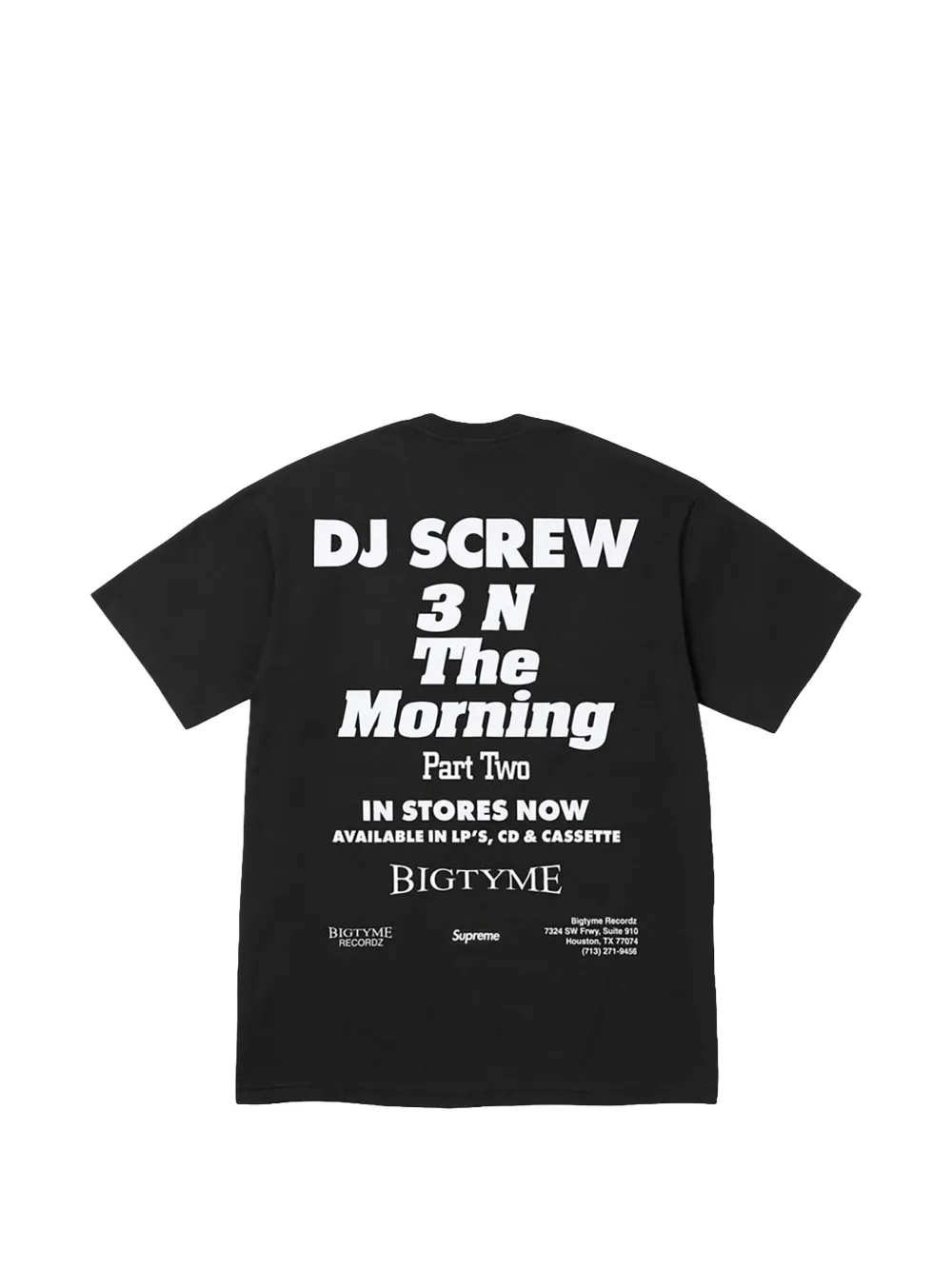 Supreme X DJ Screw SUC T-shirt met ronde hals Zwart