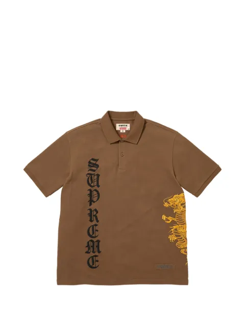 Supreme x The Great China Wall skjorte med dragebroderi