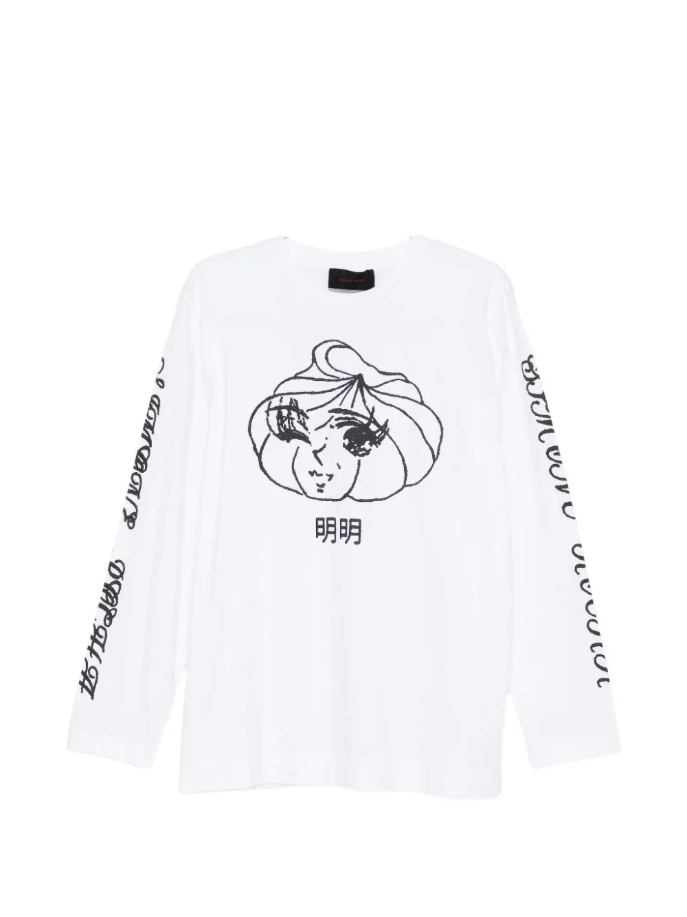 Simone Rocha Dim Sum graphic-print long-sleeve T-shirt - Bianco