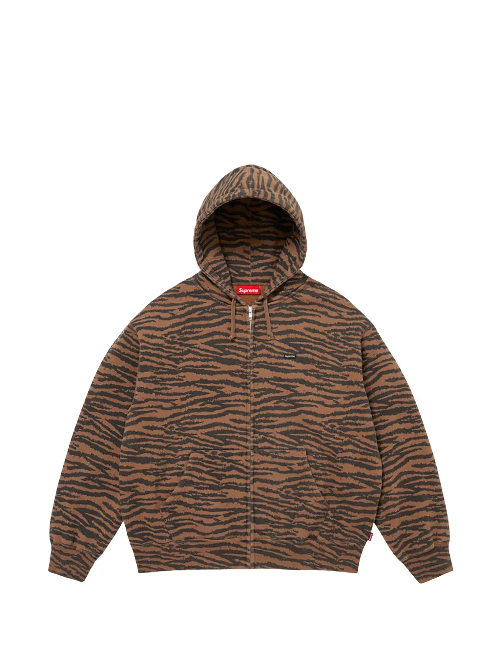 Supreme Small Box animal-print hoodie - Brown