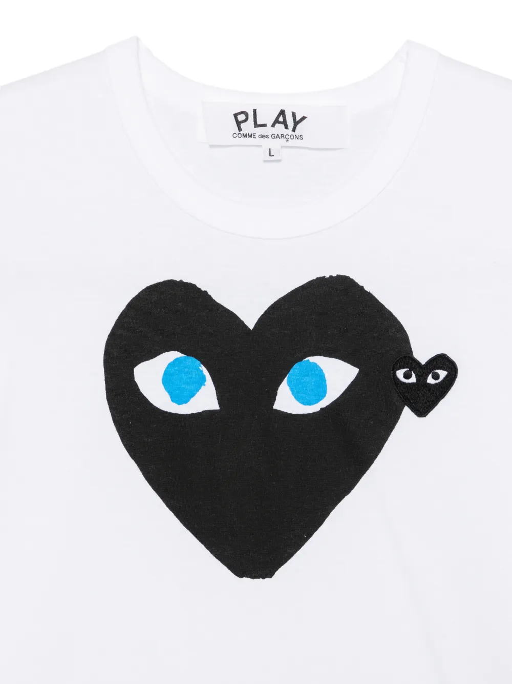 Comme Des Garçons Play T-shirt met hartprint Wit