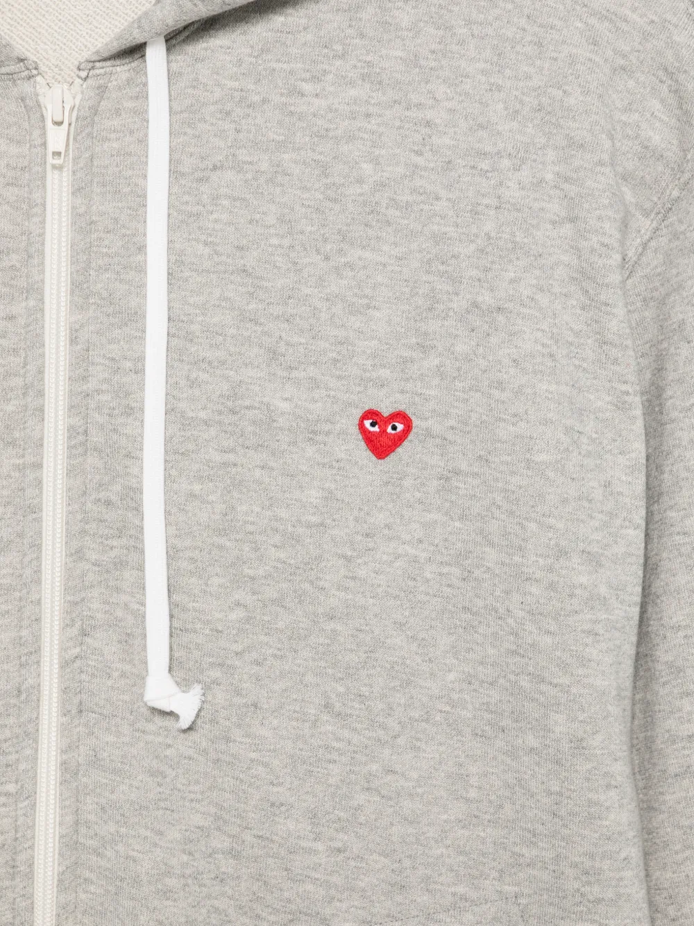 Comme Des Garçons Play Heart-patch Hoodie in Grey, view 3