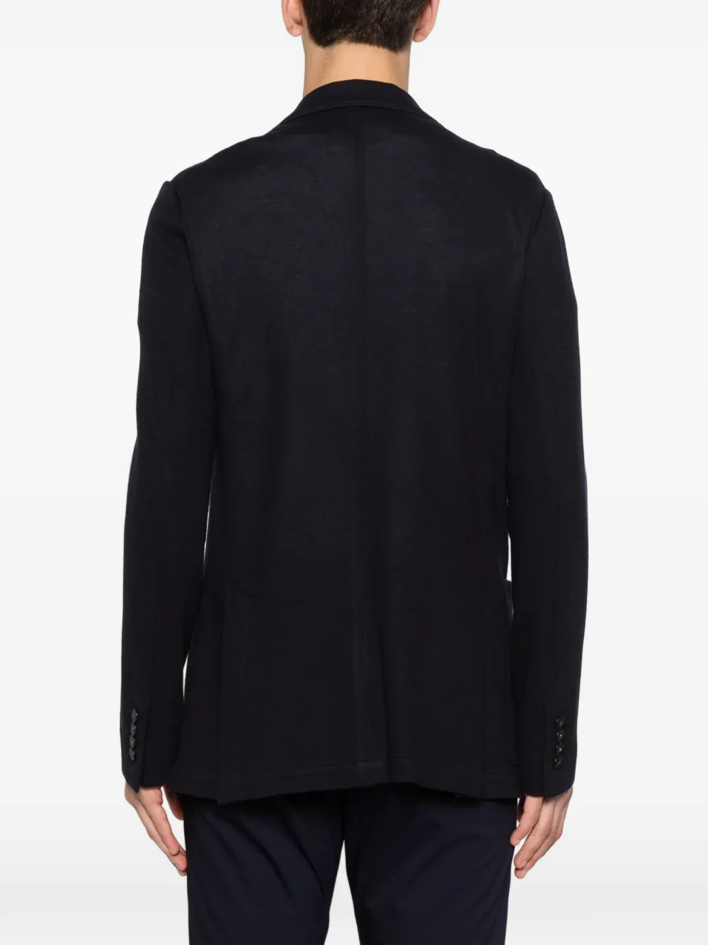 Canali Blazer met opgestikte zak en gekerfde revers Blauw
