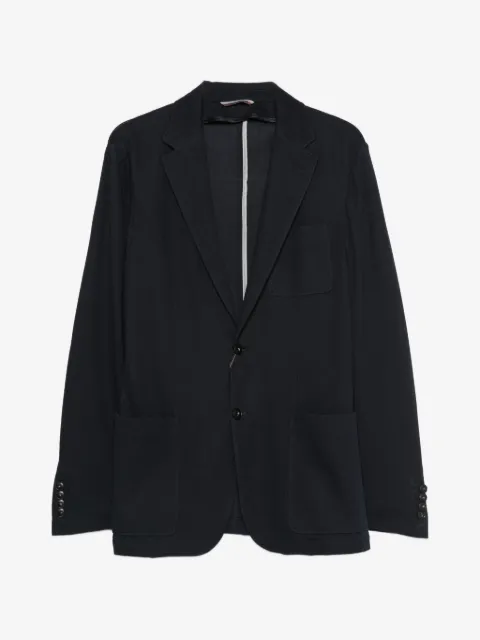 Canali notched-lapel patch-pocket blazer