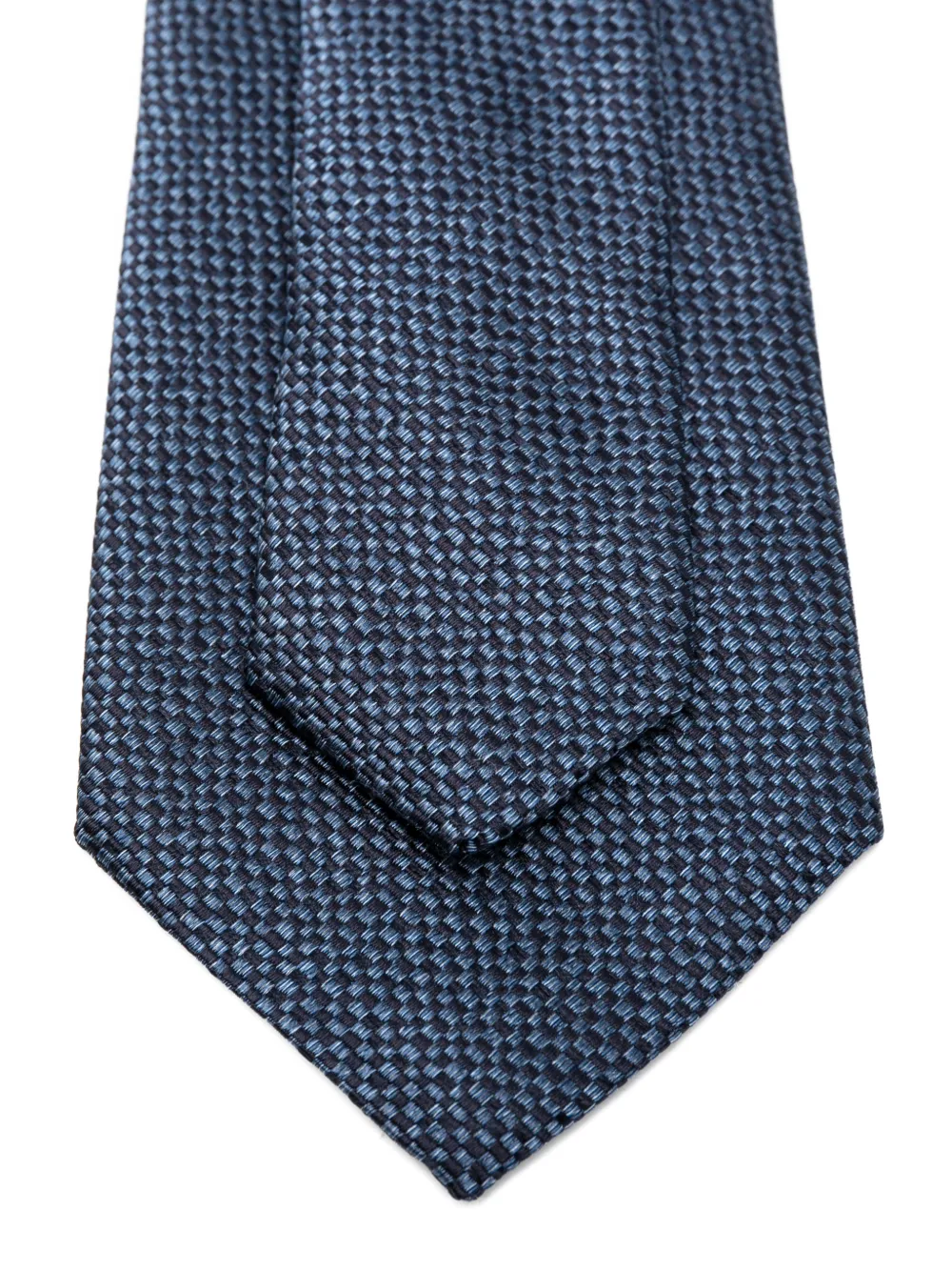 Canali Zijden stropdas met micro-patroon Blauw