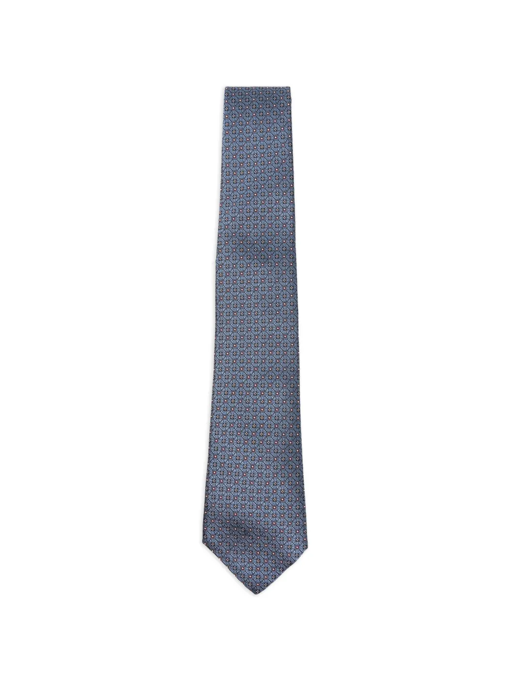 Canali geometric-pattern silk tie - Blau