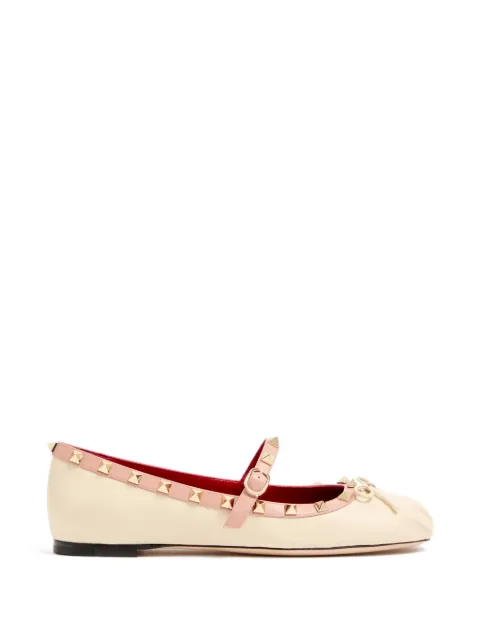 Valentino Garavani Mary-Jane Rockstud ballerinas in nappa 05mm