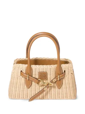 Miu Miu Aventure wicker and leather handbag