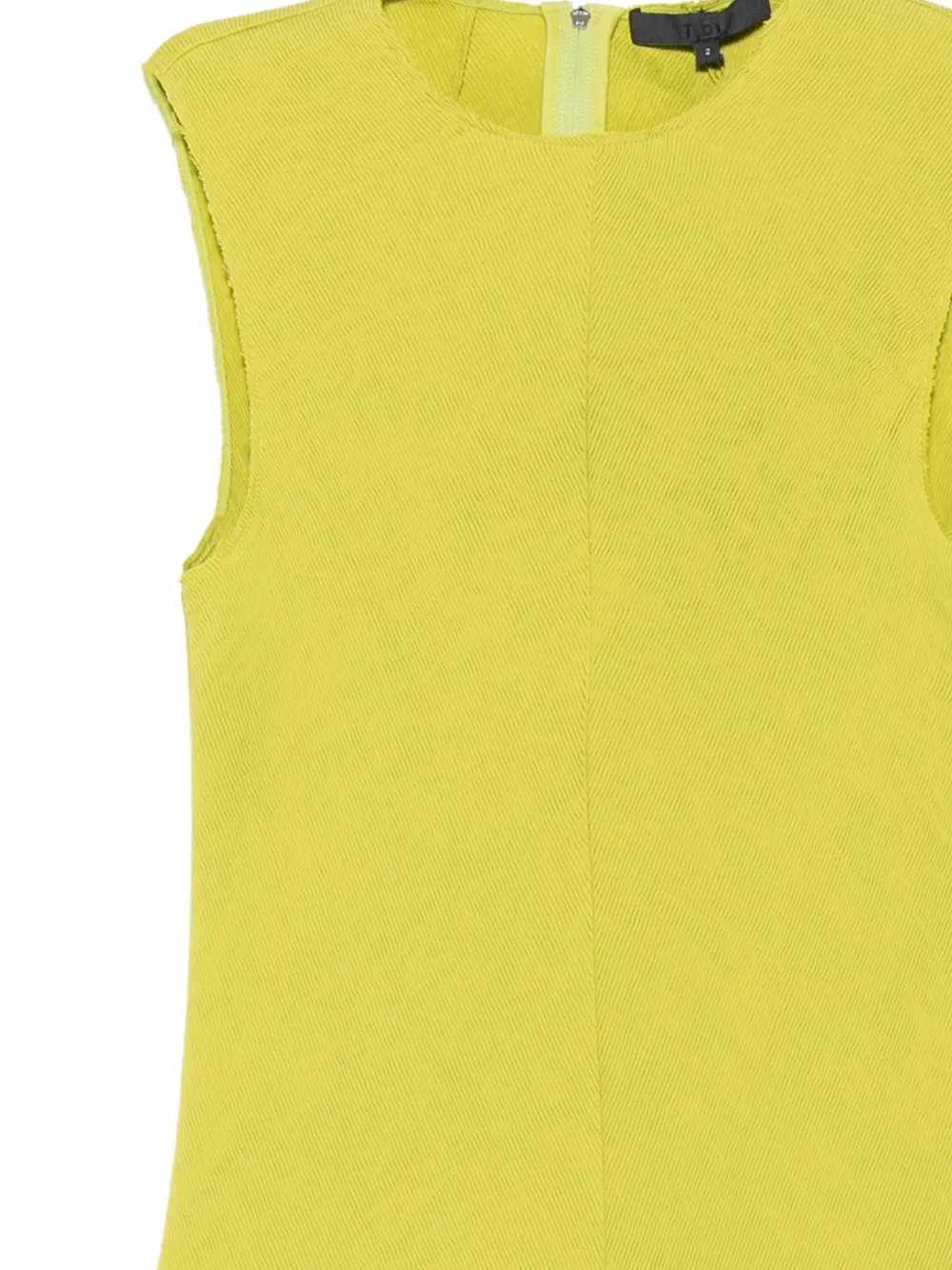  Tibi Vestido Midi Texturizado Sin Mangas - Verde 