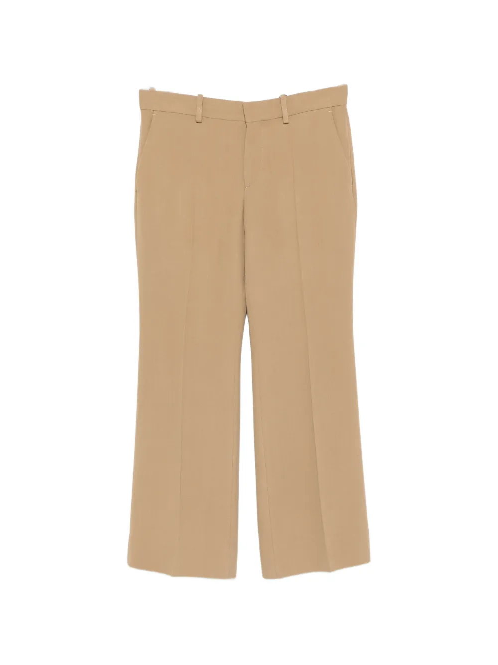 TOTEME Kick pressed-crease flared trousers - Toni neutri