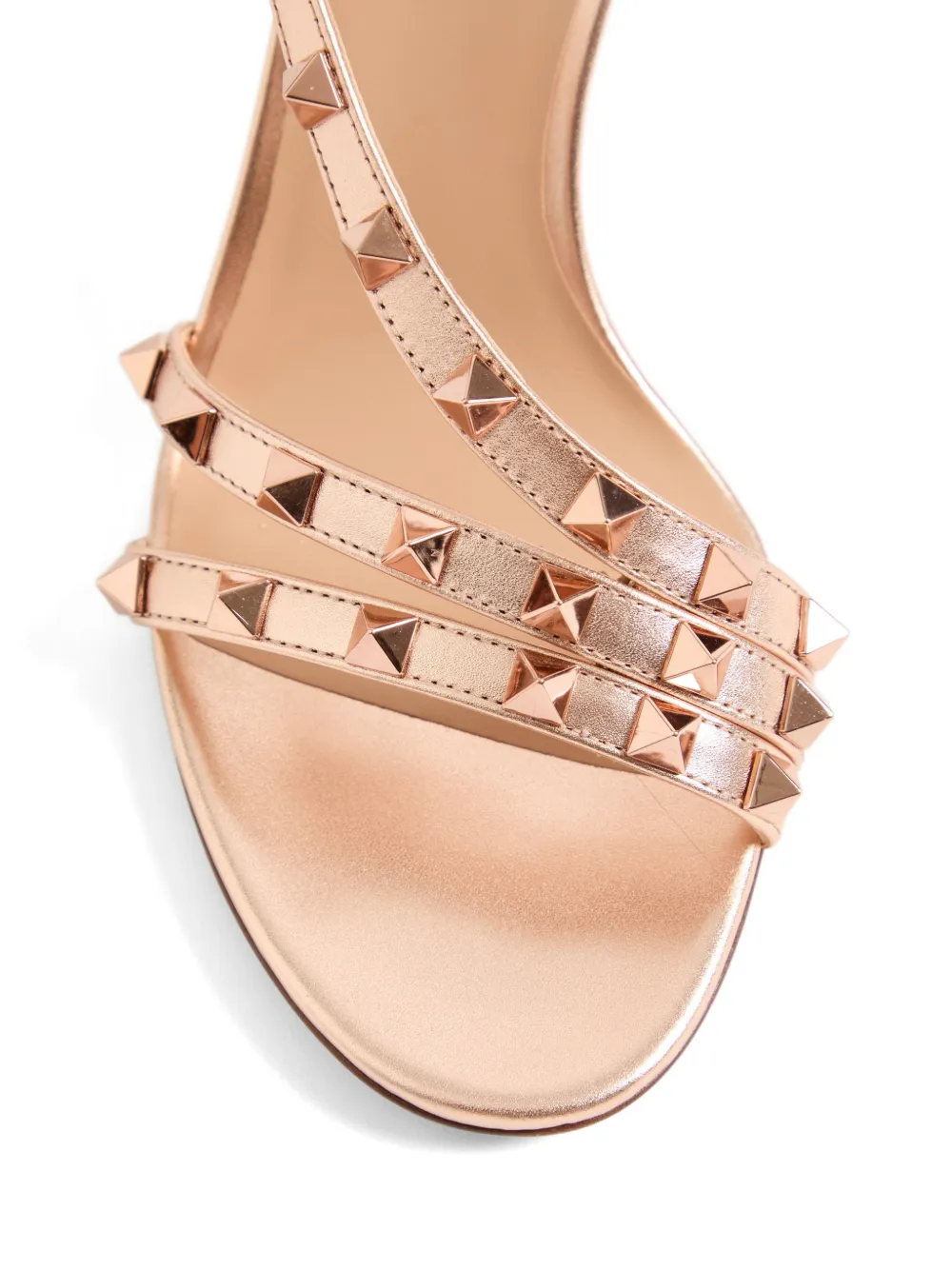 Valentino Garavani Rockstud gelamineerde nappa leren sandalen 85 mm Roze