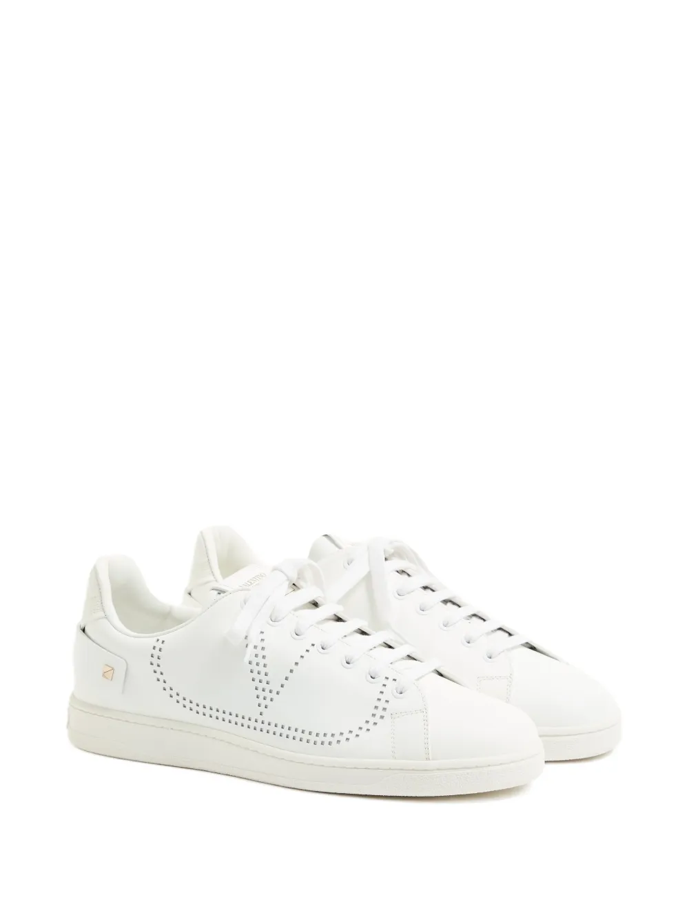 Valentino Garavani Backnet kalfsleren sneakers Wit
